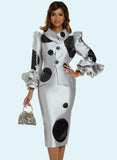 Donna Vinci 12205 platinum skirt suit
