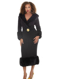 Donna Vinci 13455 Black Knit Dress