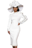 Donna Vinci Knit 13469 pure white knit dress