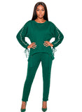 Donna Vinci Sport 21048 green cotton pant set