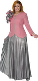 Dorinda Clark 310062 pink pleated pant set