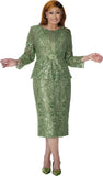 Dorinda Clark 310123 green skirt suit