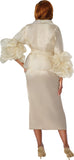 Dorinda Clark 310213 champagne skirt suit