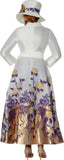 Dorinda Clark 310241 purple jacquard maxi dress