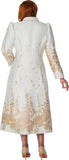 Dorinda Clark 310271 white jacquard dress