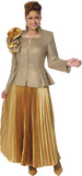 Dorinda Clark 310342 gold maxi skirt suit