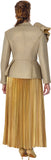 Dorinda Clark 310342 gold pleated maxi skirt set
