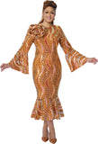 Dorinda Clark 310461 orange bell sleeve dress