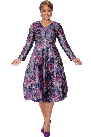 Dorinda Clark 5051 purple dress