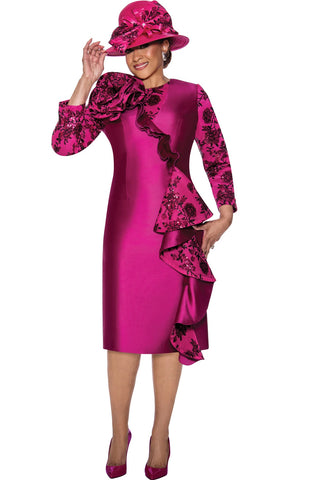 Dorinda Clark 5101 magenta dress