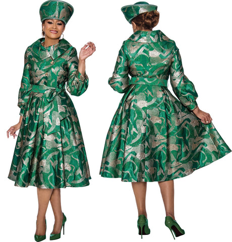 Dorinda Clark 5111 emerald green dress