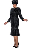 Dorinda Clark 5121 black sequin dress