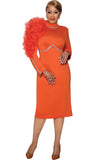 Dorinda Clark 5141 orange scuba dress