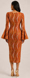 Dorinda Clark 309781 gold sequin midi dress