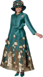 Dorinda Clark 310241 hunter green maxi dress