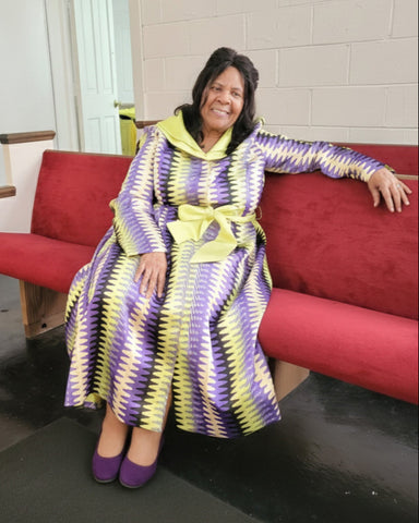 Dresses by Nubiano 100251 purple silky twill dress