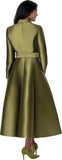 Dresses by Nubiano 100311 olive green maxi dress