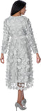 Dresses by Nubiano 100361 silver 3d dress