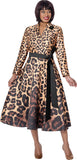 Dresses by Nubiano 101101 leopard print maxi dress