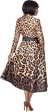 Dresses by Nubiano 101101 animal print maxi dress