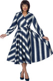 Dresses by Nubiano 101141 navy blue maxi dress