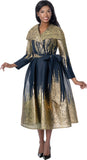 Dresses by Nubiano 101221 gold midi dress
