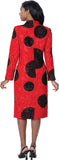 Dresses by Nubiano 101261 red polka dot midi dress