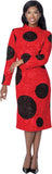 Dresses by Nubiano 101261 red midi dress