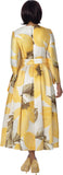 Dresses by Nubiano 101271 olive floral maxi dress