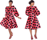 Dresses by Nubiano 12031 polka dot maxi dress