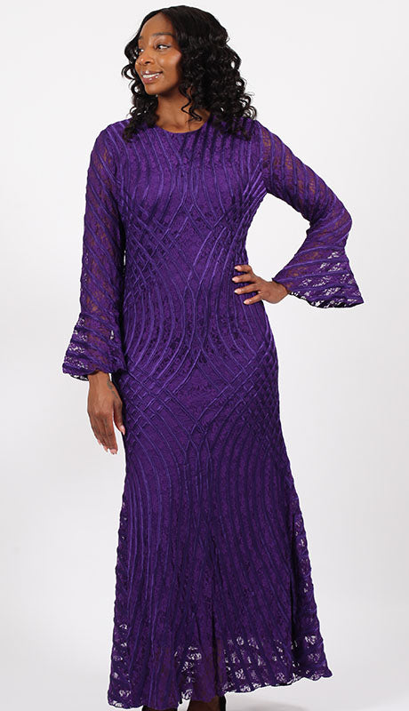 long sleeve diana maxi dress Diana 8737 – Diva's Den Fashion, LLC