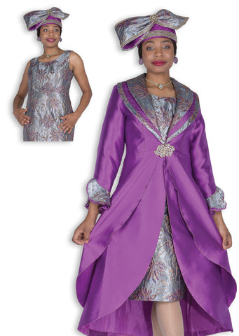 Elite Champagne 6160 purple jacket dress