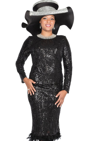 Elite Champagne 5924 black skirt suit