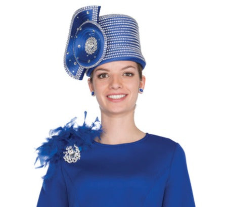 Elite Champagne h5928 royal blue hat