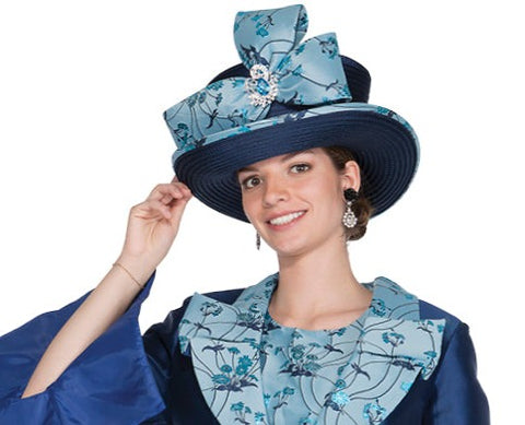 Elite Champagne h5932 turquoise hat
