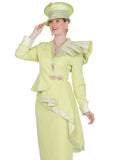 Elite Champagne 6006 Light Green Skirt Suit