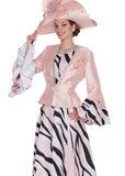 Elite Champagne 6023 peach print jacket dress