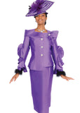 Elite Champagne 6117 purple skirt suit