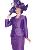 Elite Champagne 6213 purple skirt suit