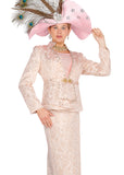 Elite Champagne 6254 pink skirt suit