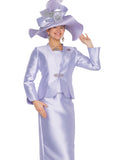 Elite Champagne 6262 lilac purple skirt suit