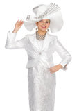 Elite Champagne 6265 white brocade jacket dress