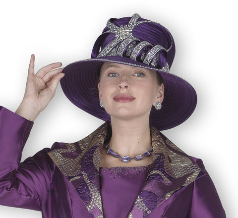 Elite Champagne H6306 purple hat
