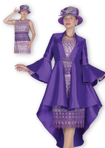 Elite Champagne 6310 purple jacket dress