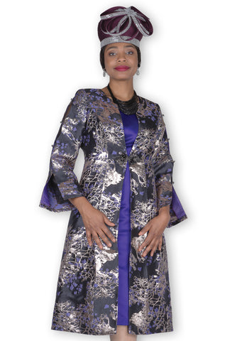 Elite Champagne 6311 purple jacket dress