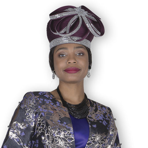 Elite Champagne H6311 purple hat