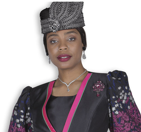 Elite Champagne H6353 black fitted hat