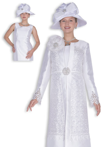 Elite Champagne 6359 white jacket dress