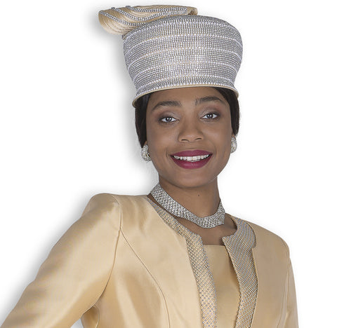 Elite Champagne H6360 gold fitted hat