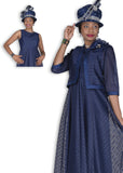Elite Champagne 6354 navy blue lace jacket dress